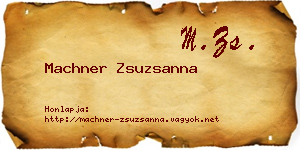 Machner Zsuzsanna névjegykártya