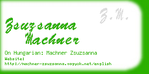 zsuzsanna machner business card